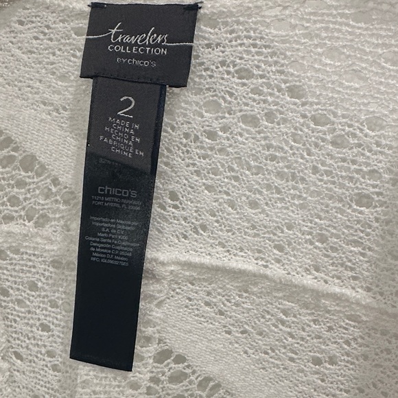 Chico's White Lace Knit Top - Picture 2 of 7